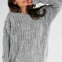 Sweter Damski Model A444 Grey – awama