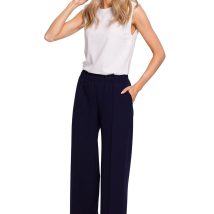 Spodnie Damskie Model MOE570 Navy – Moe
