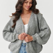 Sweter Kardigan Model S170 Grey Melange – Makadamia