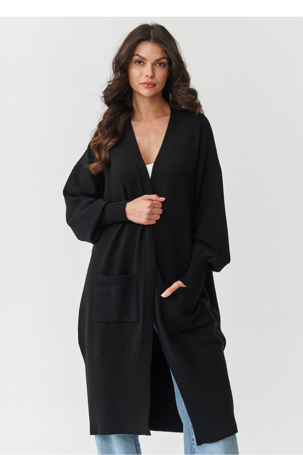 Sweter Kardigan Model S167 Black - Makadamia