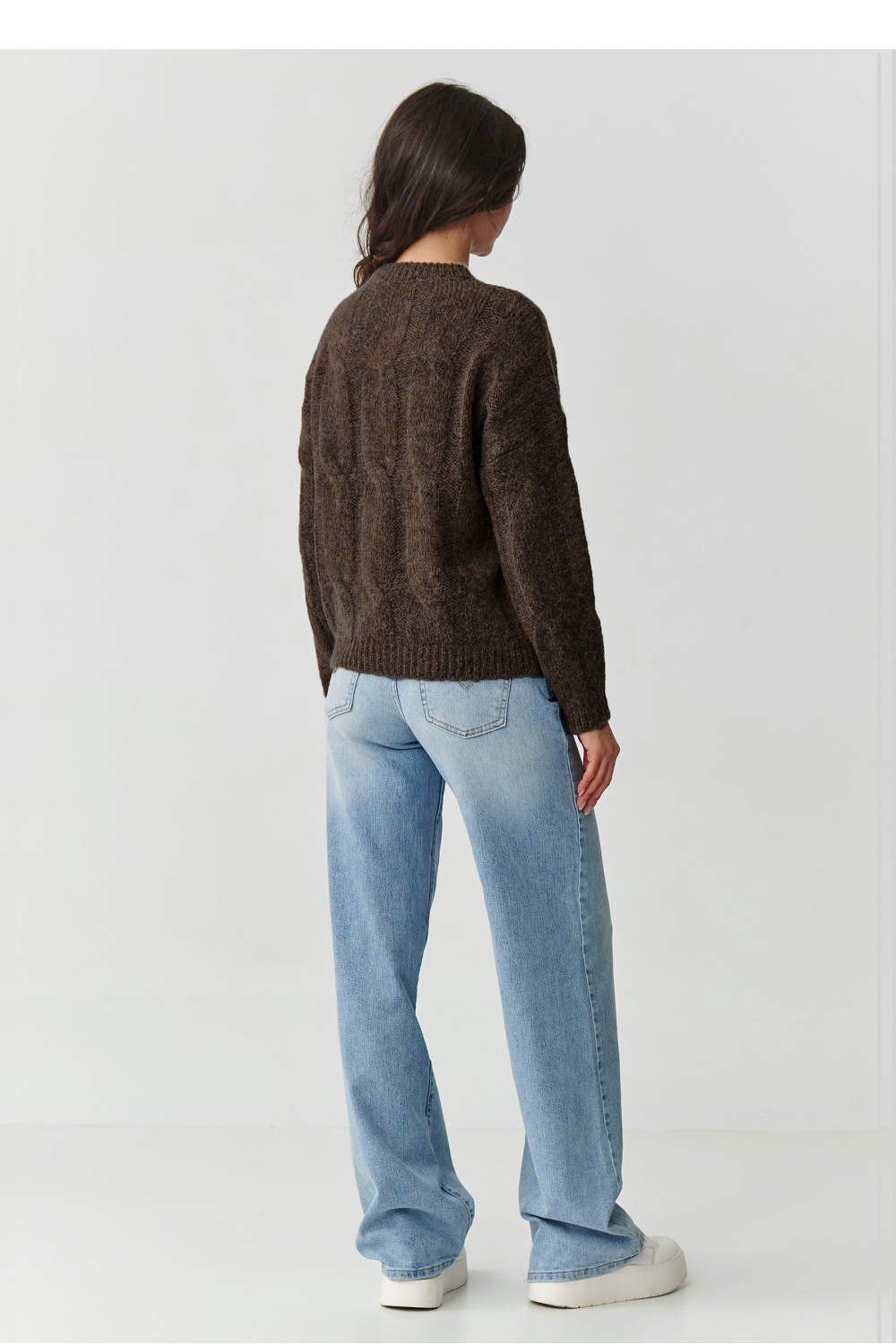 Sweter Damski Model S169 Ziemisty Brąz - Makadamia - obrazek 4