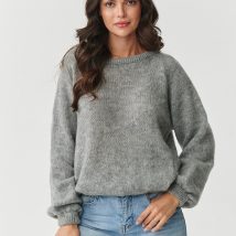 Sweter Damski Model S168 Grey Melange – Makadamia