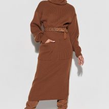 Sukienka Model S105 Brown – Makadamia