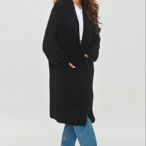 Sweter Kardigan Model S153 Black – Makadamia