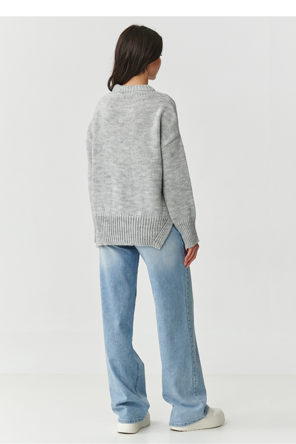 Sweter Damski Model S159 Grey Melange - Makadamia - obrazek 4