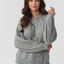 Sweter Damski Model S169 Grey Melange – Makadamia