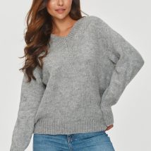Sweter Damski Model S152 Grey Melange – Makadamia