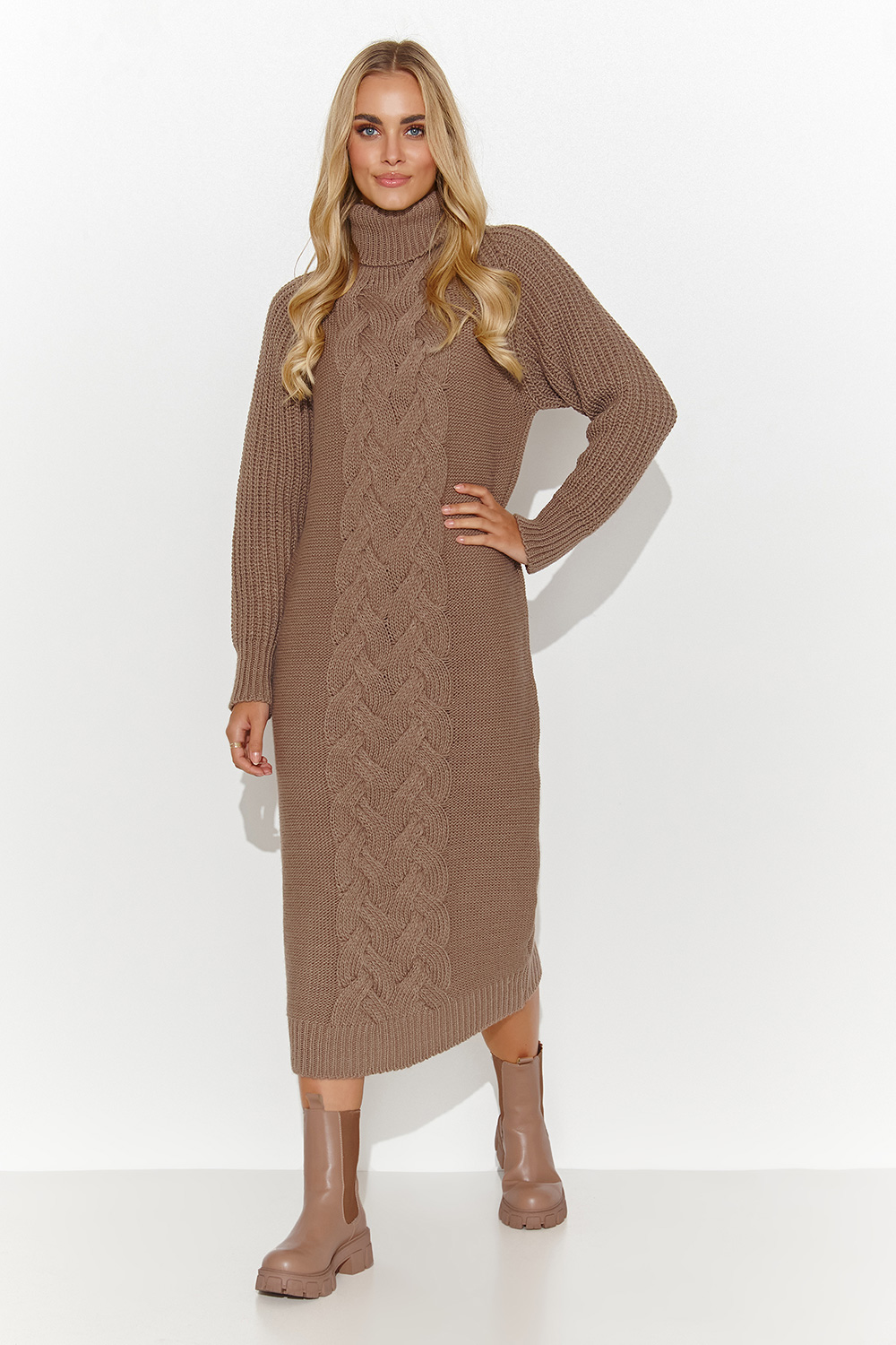 Sukienka Model S137 Cappuccino - Makadamia - obrazek 3