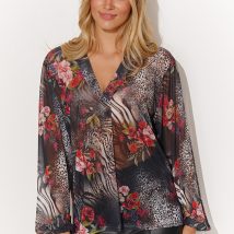 Bluzka Model M812 Siatka 46 – Makadamia