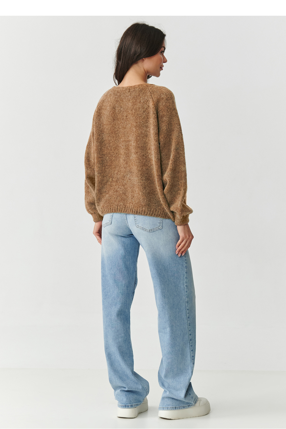 Sweter Kardigan Model S170 Ochra - Makadamia - obrazek 4