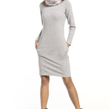 Sukienka Model T295/4 Light Grey/Flowers – Tessita