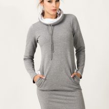 Sukienka model Kaja Light Gray/White – Tessita