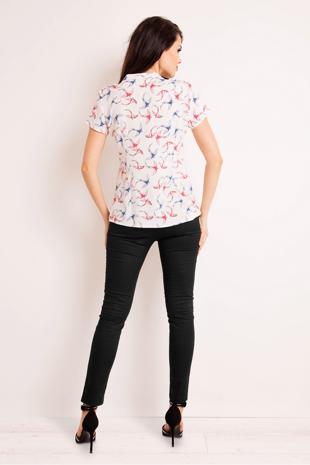 Koszula Damska Model M127 Ecru Ptaki - Infinite You - obrazek 4