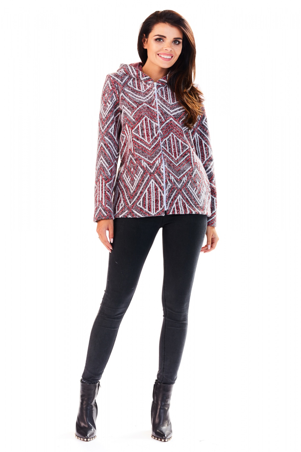 Kurtka Damska Model M144 Wzór Bordo - Infinite You - obrazek 3