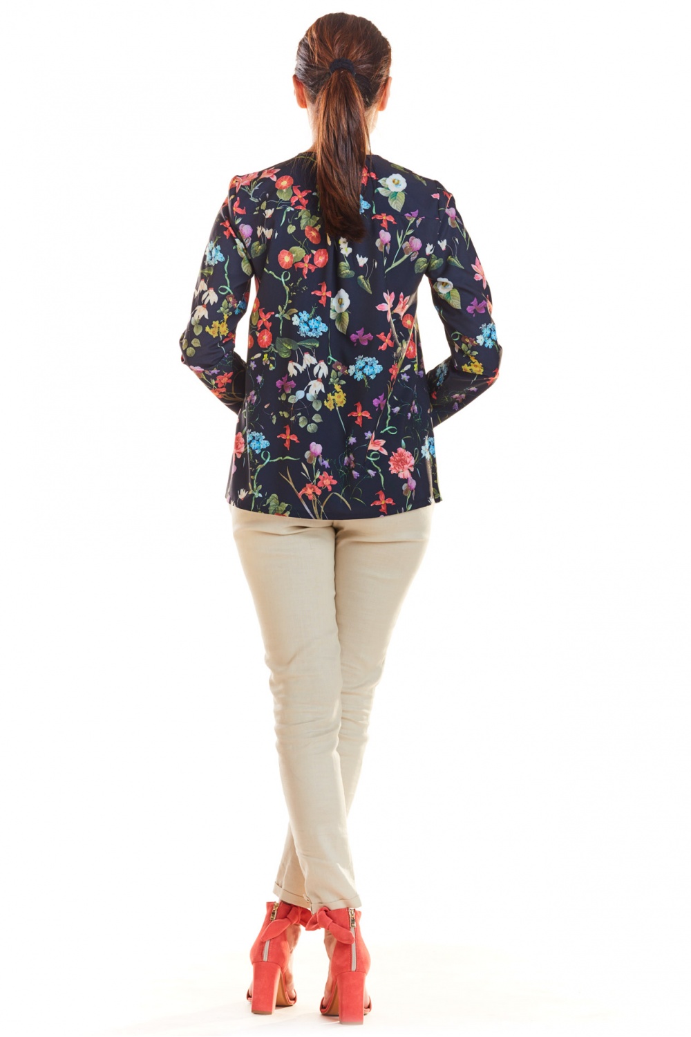 Bluzka Model M193 Flowers Navy - Infinite You - obrazek 4