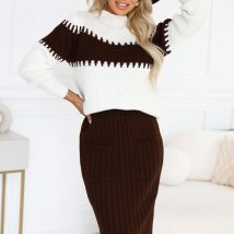 Spódnica Komplet Model 571-2 Czekolada – Numoco