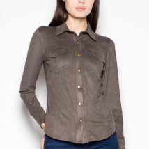 Koszula Damska Model VT026 Oliwka – Venaton