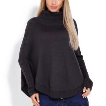 Sweter Ponczo Model 70009 Grafit – PeeKaBoo