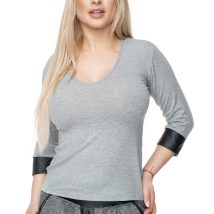 Bluzka Model 0102 Grey – PeeKaBoo