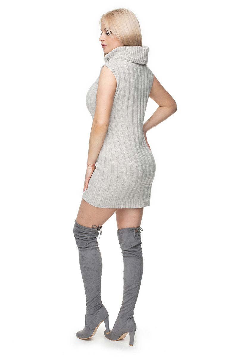 Sukienka Model 40020 Cream Melange - PeeKaBoo - obrazek 4