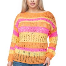 Sweter Damski Model 30060 Pink/Yellow – PeeKaBoo