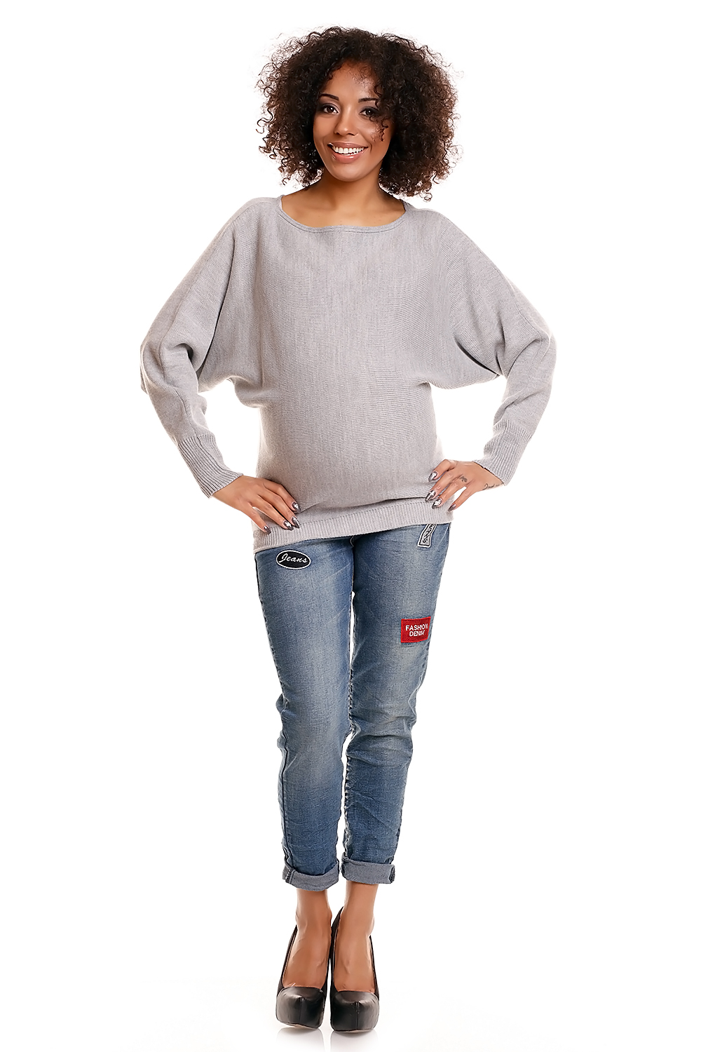 Sweter model 70003C Light Gray - PeeKaBoo - obrazek 3