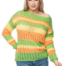 Sweter Damski Model 30060 Green/Orange – PeeKaBoo