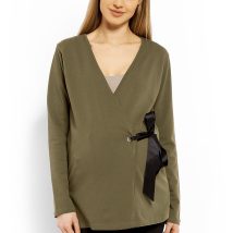 Bluzka Ciążowa Model 1626C Khaki – PeeKaBoo