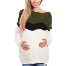 Sweter Ciążowy Model 40023 Khaki – PeeKaBoo Hurtownia odzieży on-line, moda damska, bielizna i obuwie dla kobiet – Matterhorn.pl