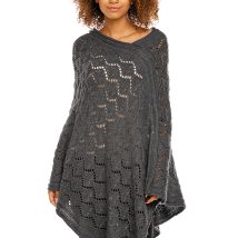 Sweter Poncho model 30012 Graphit – PeeKaBoo