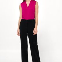 Spodnie Klasyczne czarne spodnie z prostą nogawką SD77 Black – Nife