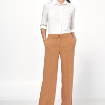 Spodnie Karmelowe spodnie loose cut SD77 Carmel – Nife