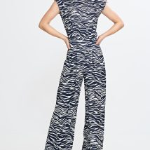 Kombinezon z nogawkami palazzo KM43 Wzór Zebra/Navy – Nife