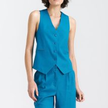 Kamizelka klasyczna lniana KA05 Blue – Nife