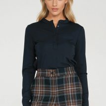 Bluzka polo ze stójką B195 Navy – Nife