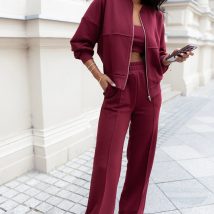 Spodnie Komplet Model Misty D33 Bordo – IVON