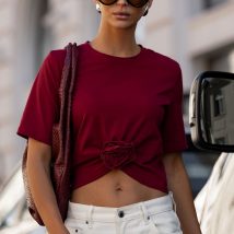 Bluzka Model Elvie B56 Bordo – IVON