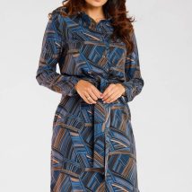 Sukienka Model A465 Navy/Brown Pattern – awama
