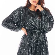 Sukienka Model A400 Cekiny Grafit – awama