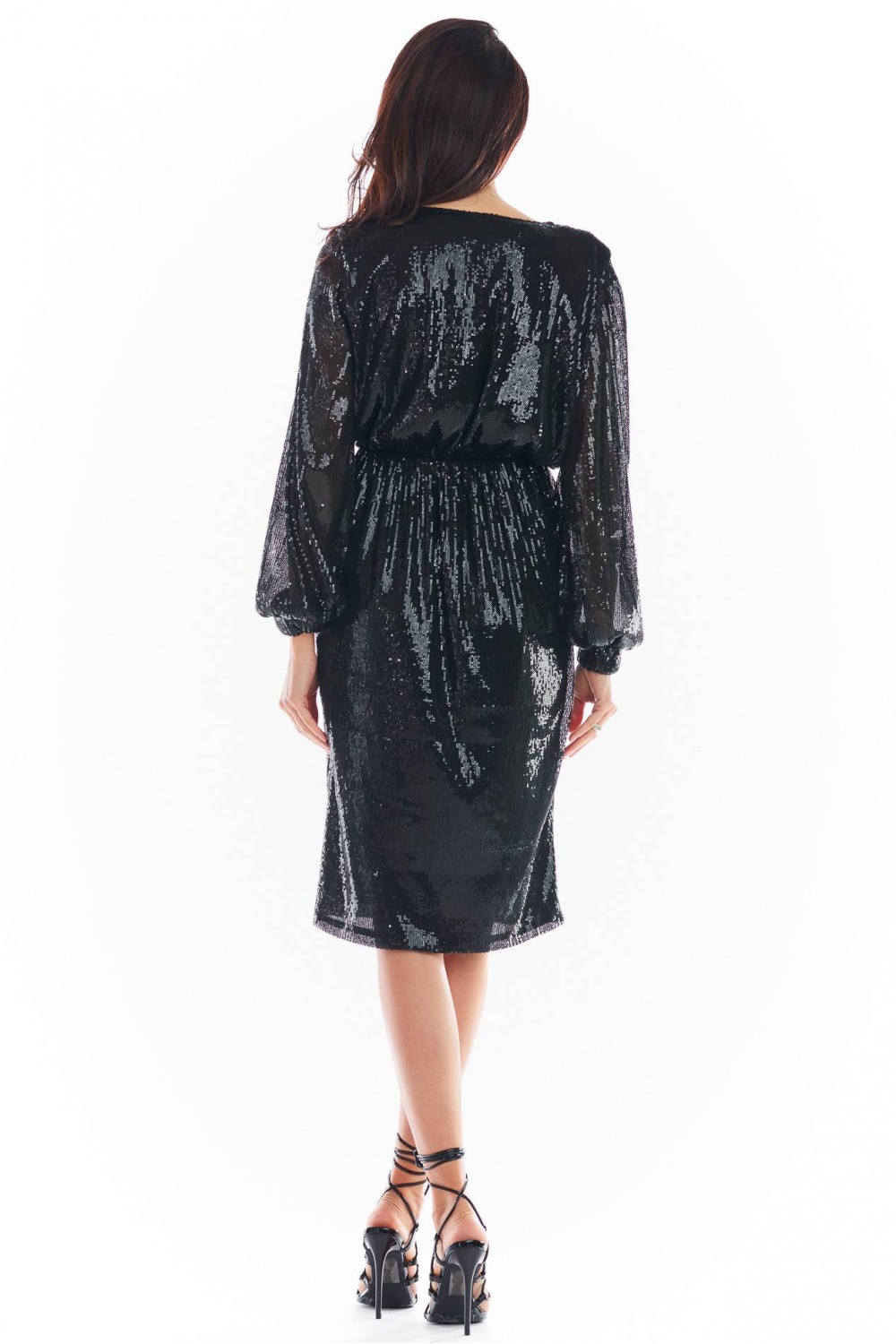 Sukienka Model A399 Cekiny Black - awama - obrazek 4