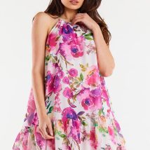 Sukienka Model A499 Pink/White – awama