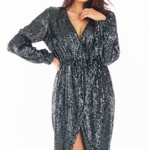 Sukienka Model A399 Cekiny Grafit – awama