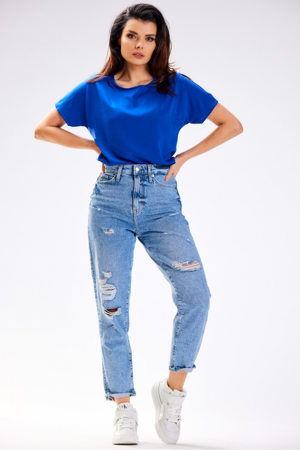 Bluzka Model A588 blue - awama - obrazek 3