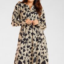 Sukienka Model A468 Beige/Black Hearts – awama