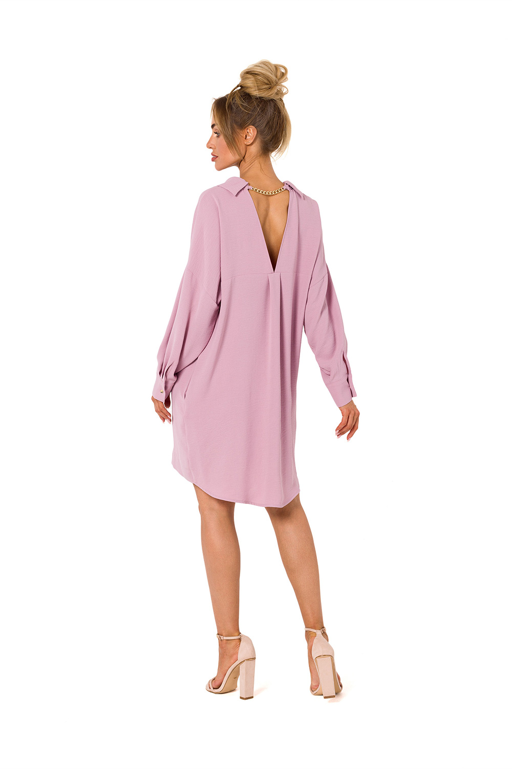 Sukienka Model MOE740 Dirty Pink - Moe Hurtownia odzieży on-line, moda damska, bielizna i obuwie dla kobiet - Matterhorn.pl - obrazek 4