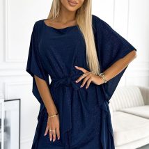 Sukienka Model Sofia 287-25 Navy Brokat – Numoco