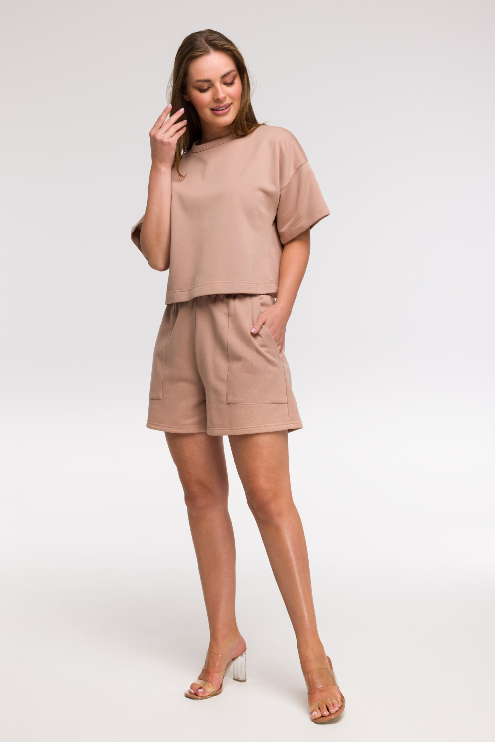 Bluza Damska Model B294 Mocca - BeWear - obrazek 3
