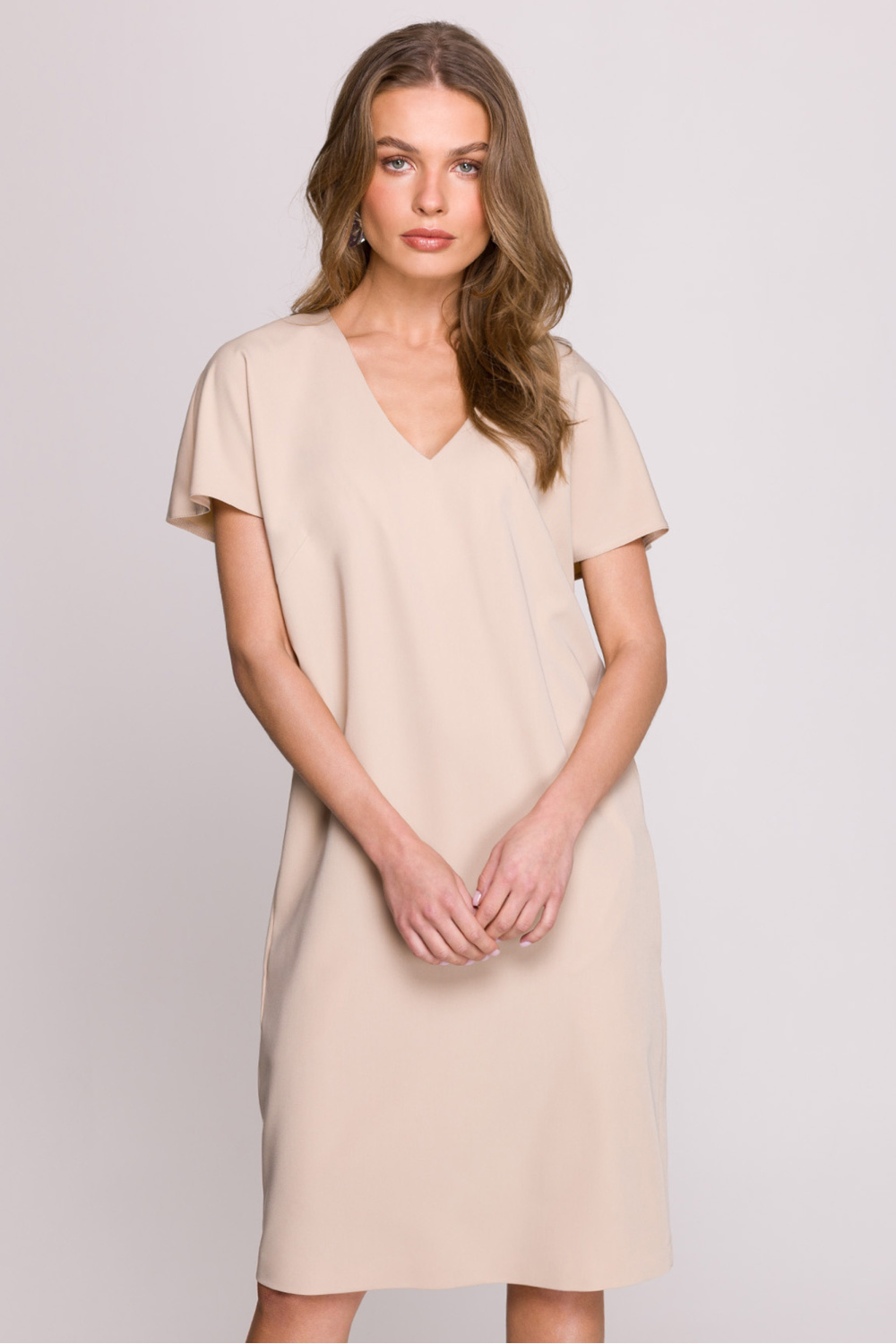 Sukienka Model S392 Beige - Stylove