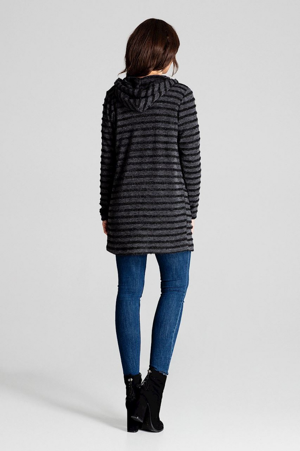 Sweter Kardigan Model L070 Black - Lenitif - obrazek 4