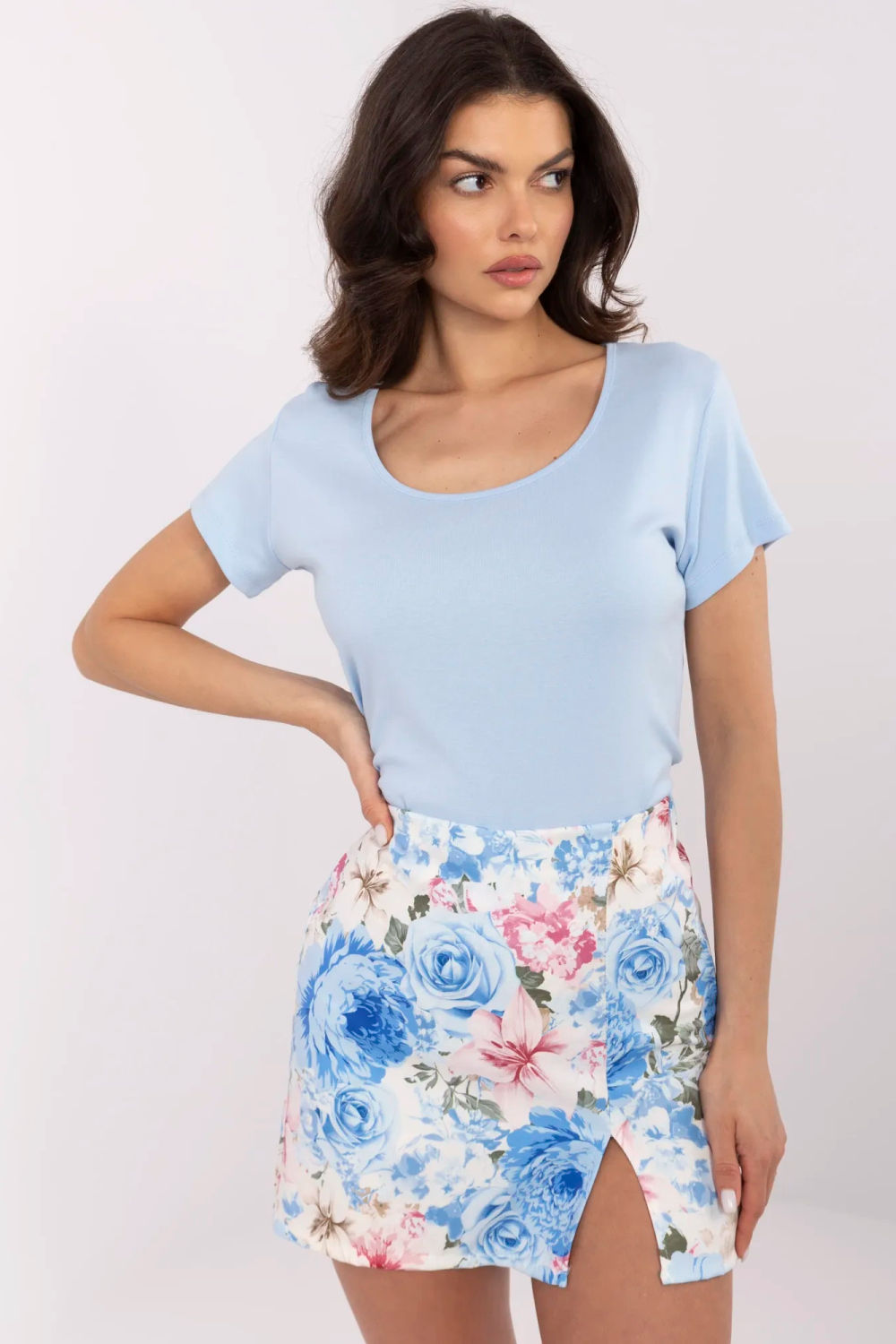 Tshirt Damski Model RV-TS-A557.66P Light Blue - Relevance - obrazek 3